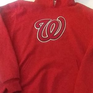 Mens M Washington Nationals hoodie red